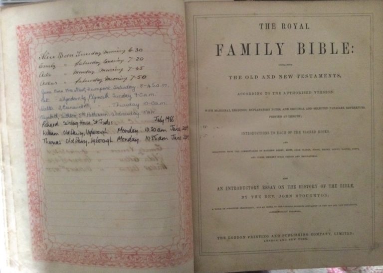 Richard Parson's Family Bible